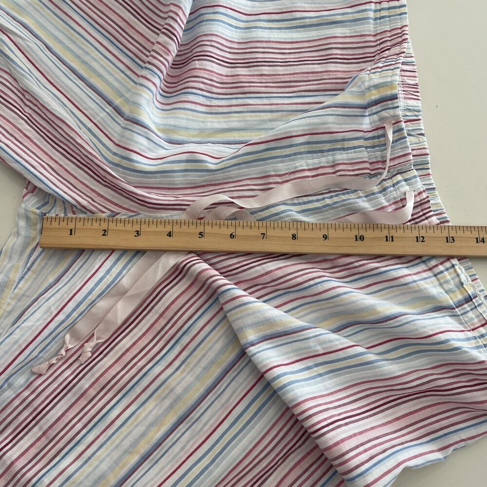 Lucky Brand Women SZ XL Pajama Lounge Pants Cotton Striped Drawstring FLAW - Picture 10 of 14